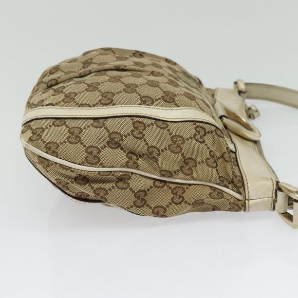 GUCCI GG Canvas Abbey Shoulder Bag Beige Gold - Picture 5 of 16